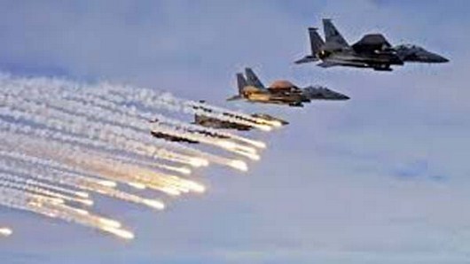 طائرات حربية امريكية تقصف داعش